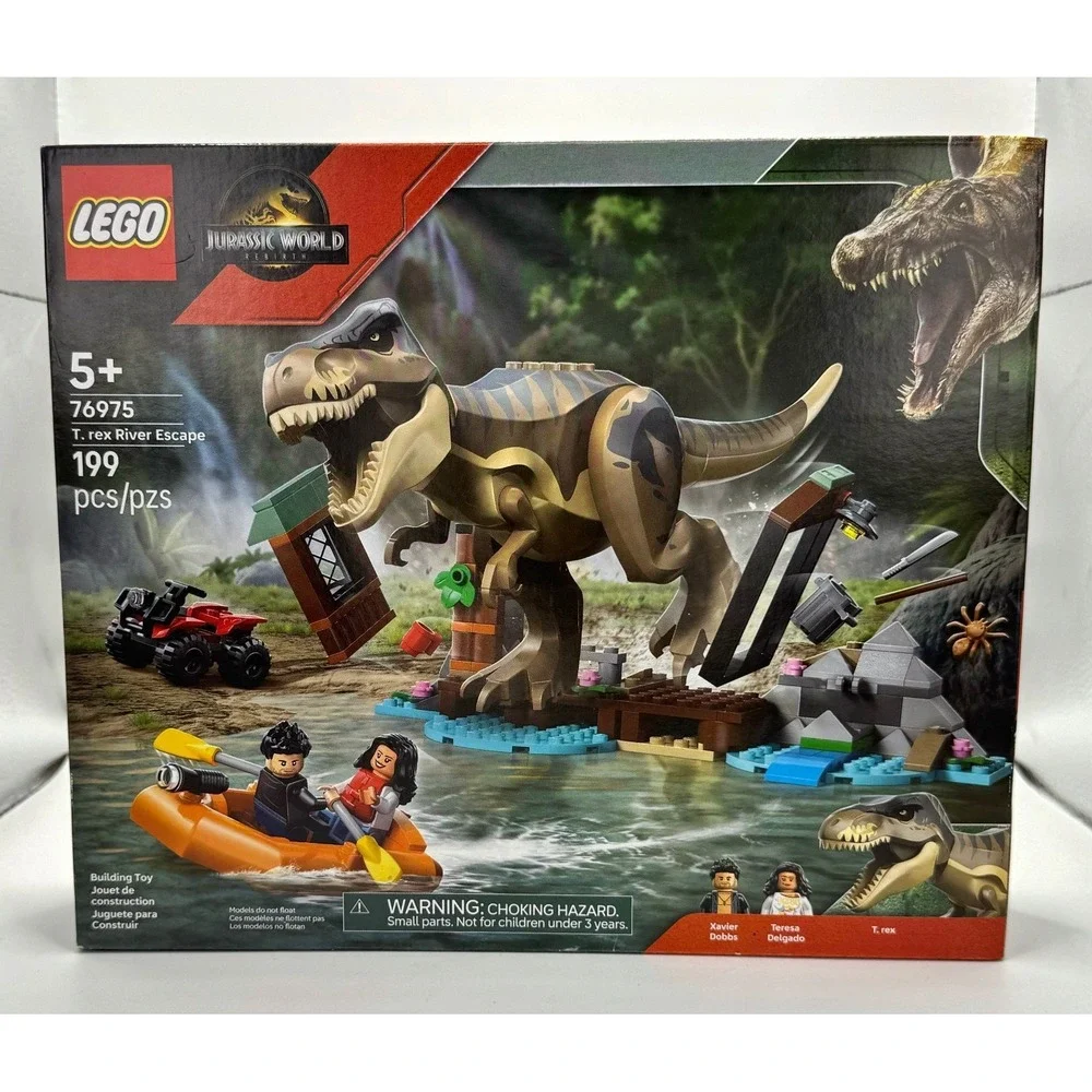 LEGO Jurassic World Rebirth 76975 T. rex River Escape Dinosaur Toy Set New